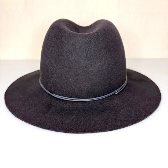 HATATTACK Wool Fedora Hat Made in USA Felt Western Boho Festival Leather Grey - Picture 1 of 12